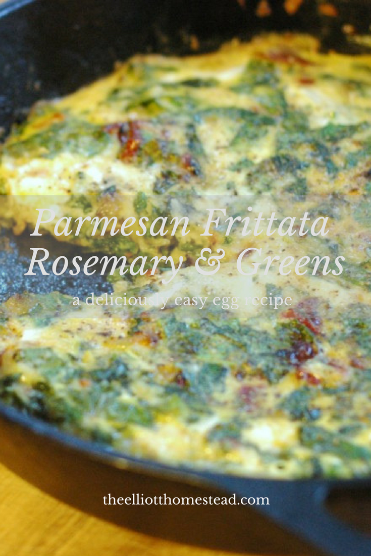 Parmesan Frittata with Rosemary and Greens