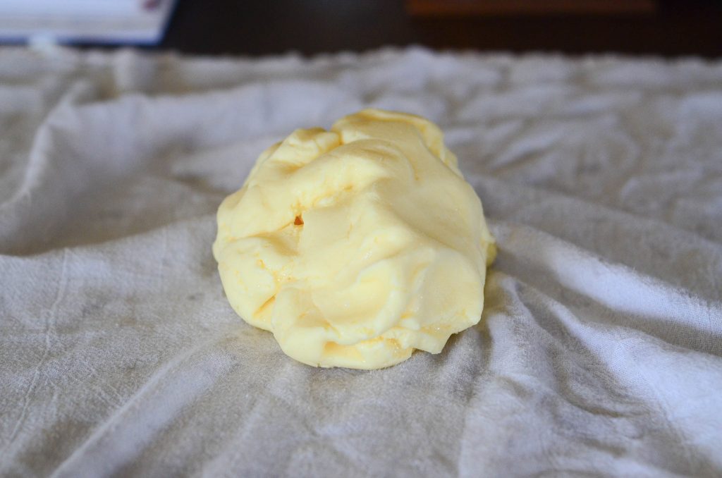 Freshly whipped butter at The Elliott Homestead