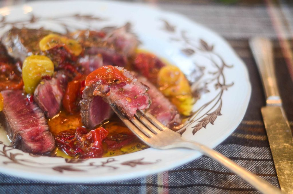 Sizzling Steak with Vinegar and Tomato Dressing | The Elliott Homestead (.com)