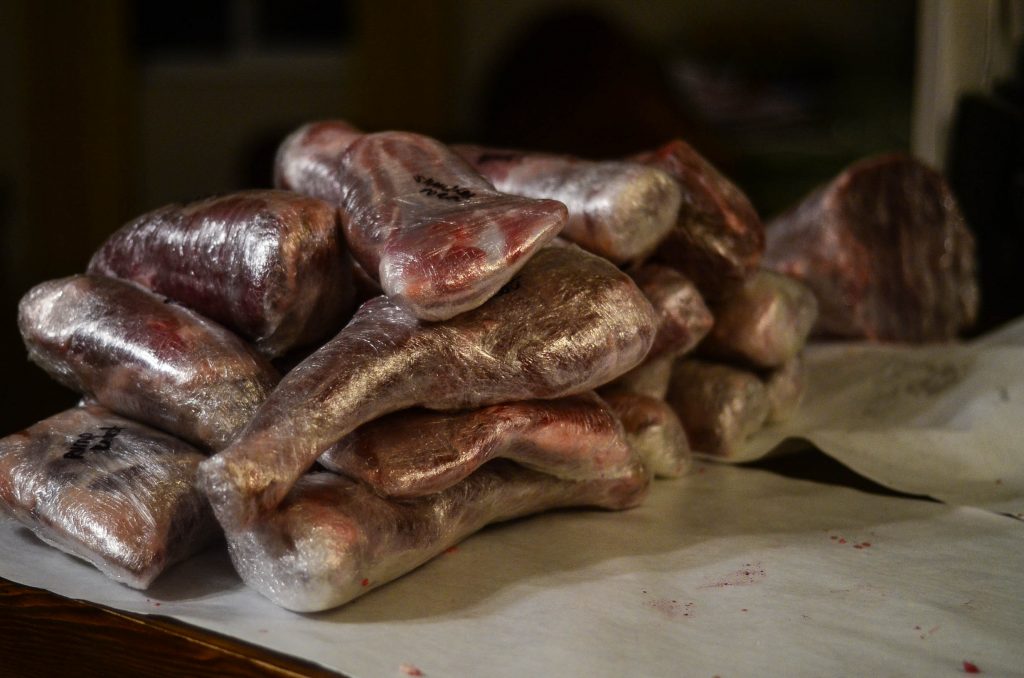 Lamb cut, wrapped, and ready for the freezer