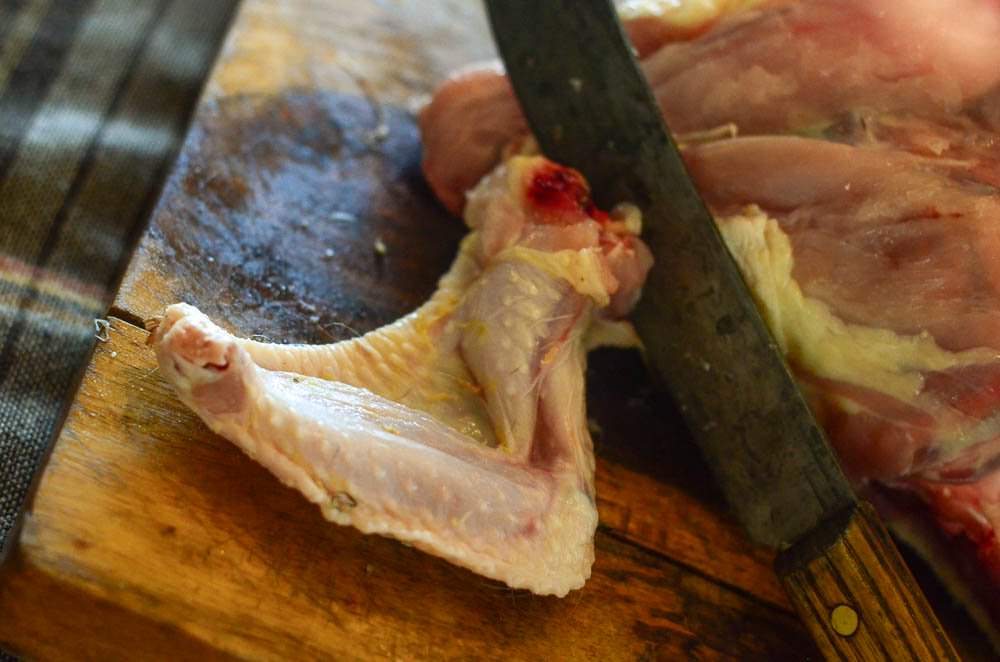 Removing chicken wings | The Elliott Homestead