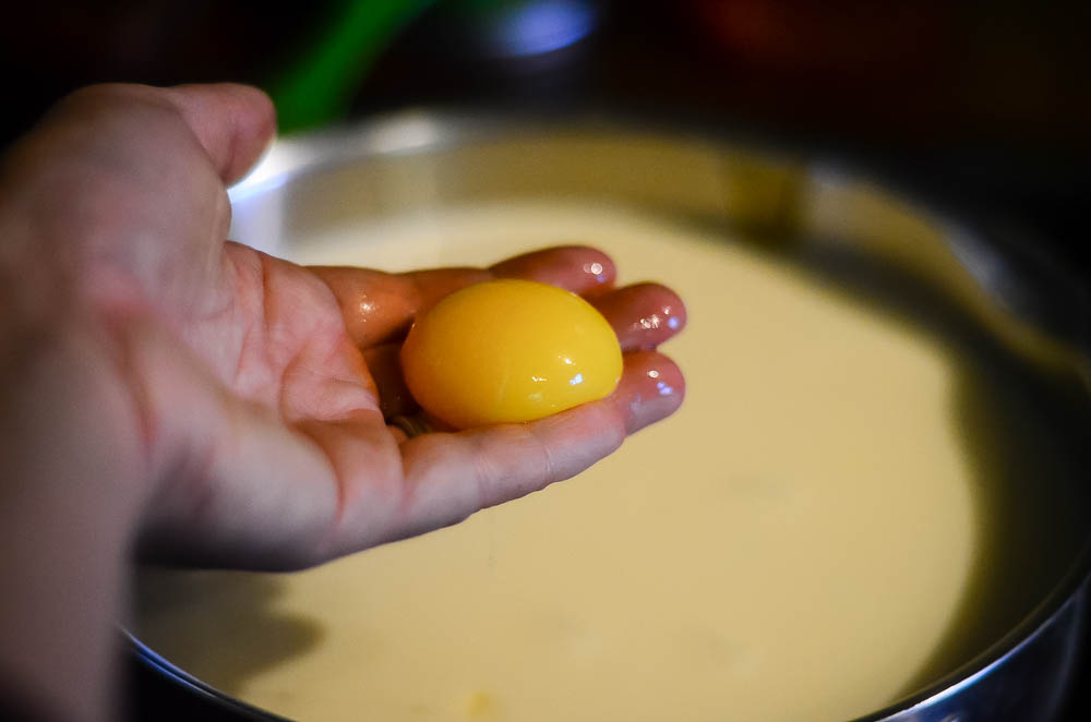 Mmm... egg yolk! Makes everything richer | The Elliott Homestead