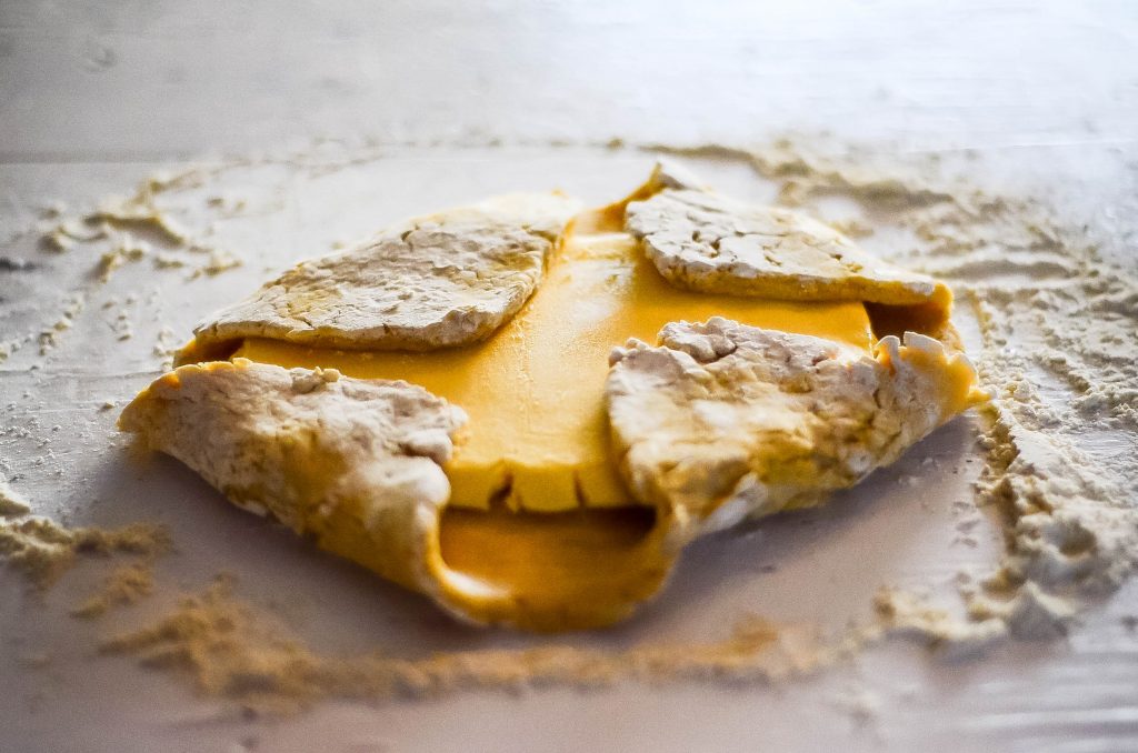 Fold the butter into the dough | The Elliott Homestead