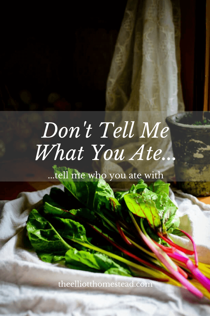 Don't tell me what you ate | The Elliott Homestead (.com) 